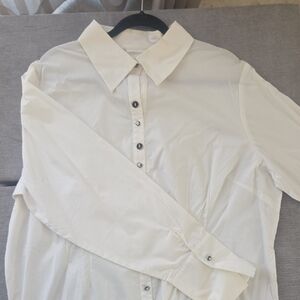 Soft Surroundings Cream Dress Shirt